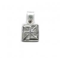 PE001297 Small genuine sterling silver pendant charm solid hallmarked 925 Cross